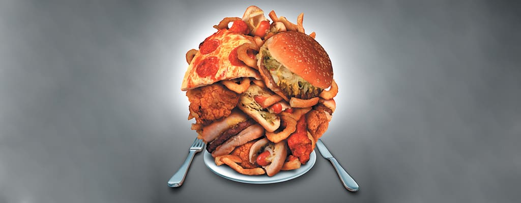 مصرف غذاهای چاق کننده